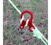Hebillas antideslizantes para tienda de campaña con forma de caracol para senderismo y acampada