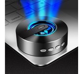 Altavoz inalámbrico Bluetooth teléfono móvil ruidoso Mini portátil al aire libre pequeña pistola de acero Audio en casa coche negro