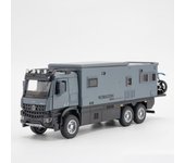 1/24 Benz NOMADISON aleación modelo RV vehículo todoterreno sonido de simulación y luz juguete extraíble coche niño colección decoración regalo 1/24-Size:23*6.3*10cm gris