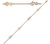 Les Trésors De Lily [H6242] - Pulsera chapada en oro 'Diosa' oro blanco - 15x6 mm oro