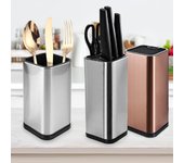 Accesorios de cocina Herramientas de cocina Barra de cocina Bloque de almacenamiento de cuchillos Soportes para cuchillos Soporte para utensilios de cocina Soporte para cuchillos Bloque de soporte M plata