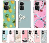 Funda negra para Oppo Reno 10 10Pro 6,67 pulgadas funda en OppoReno10Pro a prueba de polvo Fundas Coque Etui parachoques suave Tpu Reno 10 blanco