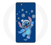 Funda para Huawei P8 Lite Stitch nieve Navidad azul