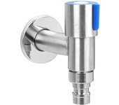 Grifo de agua de pared para lavadora de baño, de acero inoxidable G1/2