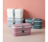 Fiambrera Bento Box Refrigerador Caja de conservación fresca Fiambrera de doble capa esmerilada Fiambrera blanco sucio