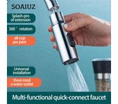 Boquilla antisalpicaduras, nuevo tipo de grifo de cocina, balancín Universal, ducha de presurización, lavabo de lavado de verduras, burbujeador de extensión