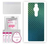 apgo Protective Skin Sticker for the back compatible with Sony Xperia PRO, Wrap Film, Foil, Vinyl - Pattern Carbon Chameleon CAKA1