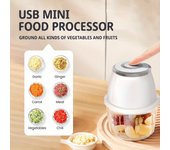 Picadoras de carne eléctricas de 350 ml, trituradora de alimentos de acero inoxidable, cortadora de verduras multifuncional, procesadora, picadora, licuadoras de cocina blanco