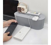 Caja de almacenamiento con enchufe nórdico, organizador de cables, caja de enchufe, enrutador WiFi inalámbrico, pulsera, soporte de enchufe de línea de datos de escritorio, estante blanco