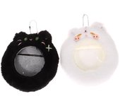 Lindo llavero con forma de gato para colgar en la tarjeta fotográfica, colgante con forma de garra de gatito, insignia de peluche, insignia transparente, bolsa Ita, exhibición de productos blanco
