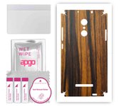 apgo Protective Skin Sticker for the back+sides compatible with Xiaomi Redmi Note 3 Note 3 Pro, Full Wrap Film, Foil, Vinyl - Pattern Tigerwood