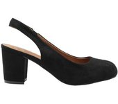 ¿De dónde es eso para mujer/señoras Edith Suede Sling Back zapatos de tacón ancho en bloque? 3 UK Wide azul oscuro