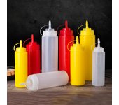 Botellas exprimibles para condimentos, para kétchup, mostaza, mayonesa, salsas picantes, botellas de aceite de oliva, utensilios de cocina