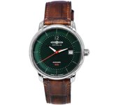Zeppelin LZ 120 Bodensee Leather Strap Dark Green Dial Automatic 81604 Reloj Hombre