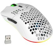 Ratón inalámbrico para juegos T66 RGB 2.4G con iluminación RGB, carga y diseño ergonómico con DPI ajustable para computadoras de escritorio y portátiles blanco