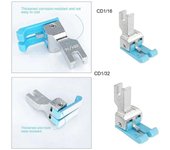 Prensatelas de plástico de doble compensación para máquina de coser industrial de puntada de cadeneta estándar CD 1/16