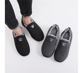 Zapatillas de deporte con forro polar de invierno para hombre, zapatos deportivos cálidos para correr al aire libre, forro de piel gruesa, antideslizantes, ligeras, transpirables, zapatillas casuales para hombres 39