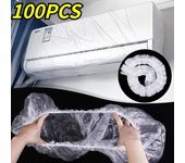 100/50/10 piezas de cubierta antipolvo desechable para aire acondicionado, cubierta protectora transparente de PE para aire acondicionado, cubierta antipolvo colgante universal 60*70-10PCS