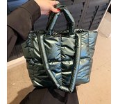 Bolso de mano con textura de primera calidad para mujer, novedad de 2024, de gran capacidad, de algodón, de moda para otoño e invierno, bolso de hombro, bolso de mano para viajeros blanco