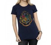 Harry Potter Mujer/Señoras Hogwarts Houses Camiseta de algodón para novio L blanco