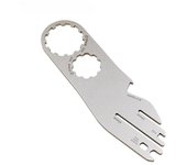 Herramienta de alineación de frenos de disco de bicicleta de 40 mm, 20 mm, 14G, llave de freno de bicicleta, herramienta de ajuste de pastillas de freno de disco de bicicleta, profundidad de 3 ranuras plata