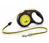 Cordón Retráctil Flexi Mediano Neón Para Perros 5m
