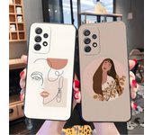 Funda minimalista con diseño abstracto para Samsung A32, A21, A22, A30, A40, A42, A50, A52, A70, A71, A73, A80, A91 y S10 Lite. Samsung A40