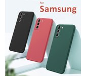 Funda cuadrada para Samsung S25 S24 S23 S22 Ultra FE A56 A36 A26 A16 A55 A35 A25 A15 A05 A54 A34 A14 A53 A33 A23 A13 A52 Samsung A56(5G) rojo vino