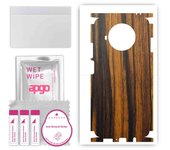 apgo Protective Skin Sticker for the back+sides compatible with Xiaomi Mi 10T Lite 5G, Full Wrap Film, Foil, Vinyl - Pattern Tigerwood