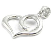 Les Trésors De Lily [I3930] - Pendentif Argent 'Love' argenté (rhodié) - 17x13 mm plata