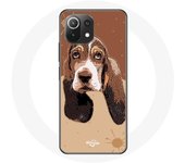 Coque pour Xiaomi Mi 11 Lite Basset Hound chien visage
