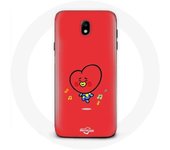 Coque pour Samsung Galaxy S5 Bangtan Garçons BT21 TATA V Fond Rouge