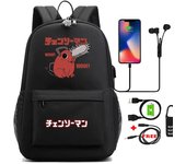 Mochila con estampado de Anime para chica, bolso para ordenador portátil con Usb, mochila escolar para adolescente, mochila antirrobo impermeable para volver a la escuela