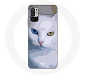 Coque pour Xiaomi Redmi Note 10 5G Turc de van Chat oeil bleu et oeil jaune