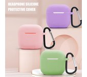 Funda protectora de silicona para Airpods 4, color sólido, pintada en TPU, para auriculares inalámbricos, color macarrón mate AirPods 4 negro