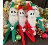 Feliz Navidad, muñeca con cara de calavera roja y verde 2025, feliz día de Halloween, decoración navideña para el hogar, feliz año nuevo, muñeca elfo fantasma, regalos para niños verde