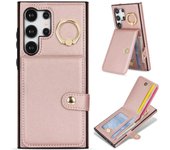 Funda para Samsung Galaxy S24, S22 Plus, S23 FE, Note 20 Ultra, A55, A15, A25, A35, A54, A53, A14 5G, con ranura para tarjeta y anillo Galaxy Note 20 negro