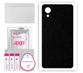 apgo Protective Skin Sticker for the back compatible with Sharp Aquos S3 mini, Wrap Film, Foil, Vinyl - Pattern Matte Black
