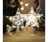 1 pieza de adorno de estrella brillante para árbol de Navidad, adorno LED para decoración de árbol de Navidad, decoración de estrella, luz de hadas style A