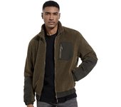 Chaquetas de sherpa mullidas y esponjosas para hombre, chaquetas casuales a prueba de viento con cremallera completa y cálidas, abrigos de otoño e invierno para exteriores con bolsillos para hombres, chaquetas suaves y transpirables L negro