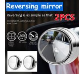 Paquete de 2 lentes gran angular para espejo retrovisor de coche, accesorios multifuncionales impermeables para coche 1PC negro
