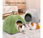 Casa para hámster, jaula para conejillos de indias, casa de algodón para hámster, nido para animales pequeños, cama cálida de invierno para mascotas, para roedores, conejillos de indias, ratas y erizos