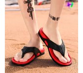 Chanclas de verano para hombre, zapatillas de gránulos de masaje para hombre, Sandalias cómodas para la playa, zapatos informales para hombre, chanclas para casa, zapatos de baño 41 negro