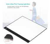 Caja de luz de rastreo LED A3, tableta gráfica, tablero de dibujo ultrafino de 4mm, tablero de copia con 3 niveles de atenuación varios colores