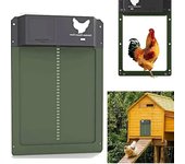 Sensor de luz automático para puerta de gallinero, puerta de casa de pollo, práctica de alta calidad, granja, pollo, mascotas, jaula para patos, decoración de granja marrón