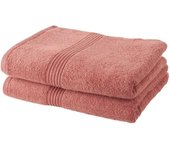 TODAY Lot de 2 Serviettes de Bain 100% coton - 50x100 cm - Terracotta