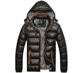 Parkas con capucha de invierno para hombre, prendas de vestir exteriores informales gruesas y cálidas, chaquetas acolchadas de moda con retazos para hombre, sombrero, parkas delgadas desmontables, abrigos para hombre 2XL azul cielo