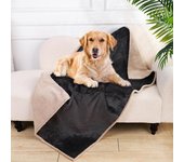Manta impermeable para mascotas, a prueba de orina líquida, para sofá cama, sofá, reversible, de forro polar sherpa, funda protectora para muebles para perros y gatos. M caqui