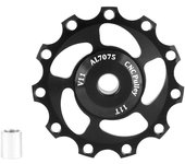 Rueda guía de polea de cambio trasero de bicicleta de montaña ligera GUB 11T (Negro) negro