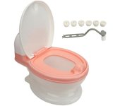 Inodoro de entrenamiento para bebés, inodoro realista para niños pequeños, inodoro multifuncional extraíble blanco
